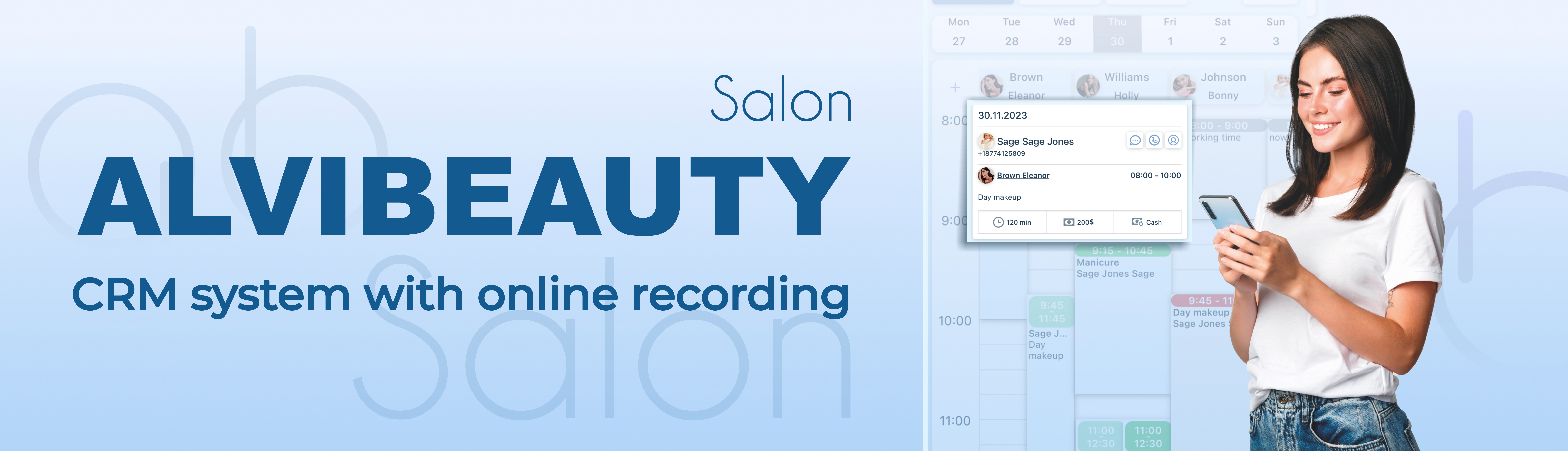 CRM-система для салонов красоты и мастеров красоты AlviBeauty Salon